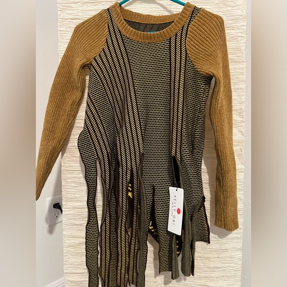 Issey Miyake Brown and Black Sweater - Picture 2 of 3